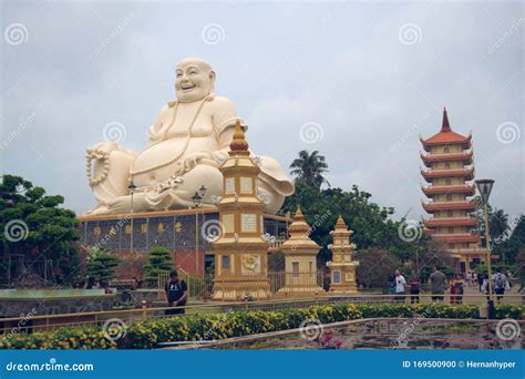 Laughing Buddha Statue at Vinh Trang Temple, Near My Tho, Vietnam ...