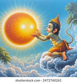 Lord Baby Hanuman Eating Sun AI-generated image 2472760261 | Shutterstock