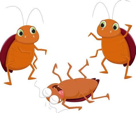 Premium Vector | Cartoon dead cockroach