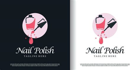 Nail polish logo with creative concept premium vector 25785139 Vector ...