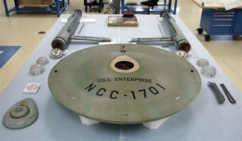 The Star Trek starship Enterprise NCC-1701A model seperated into its ...