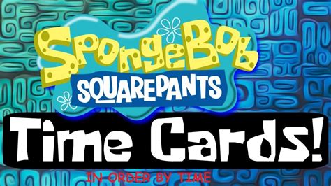 SpongeBob Time Cards In Order By Time - YouTube