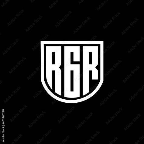 RGR letter logo design with black background in illustrator, vector ...