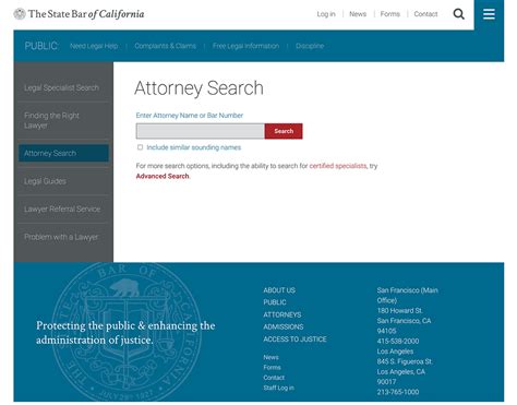 The California State Bar Attorney Search Tool | 1000Attorneys.com