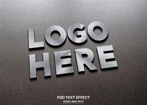 Premium PSD | Silver 3D Logo Mockup