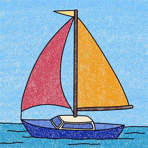 Sailboat Drawing For Kids