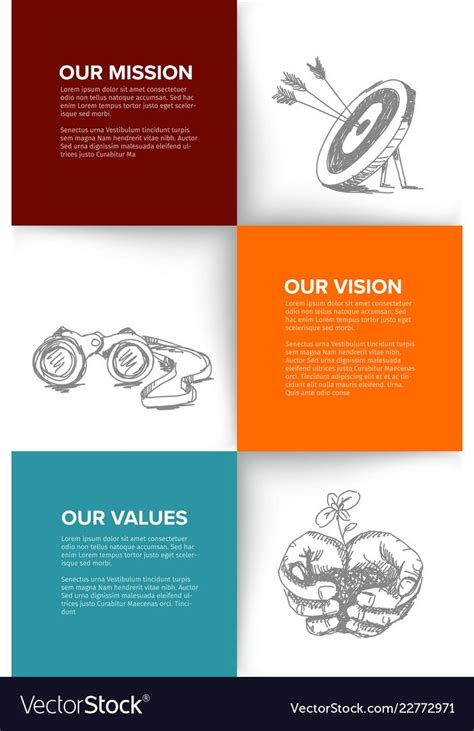 Company profile template with mission vision vector image on ...