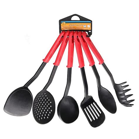 Multi function 6pcs/set Cooking Tools Utensils Nylon Black Kitchen Tool ...