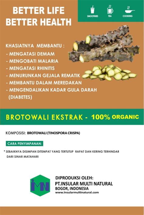 TINOSPORA CRISPA (BROTOWALI) EXTRACT - Insular Multi Natural