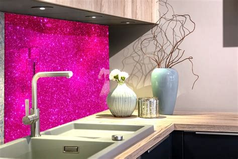 Pink Glitter Bathroom Backsplash-bathroom Decor-sink - Etsy