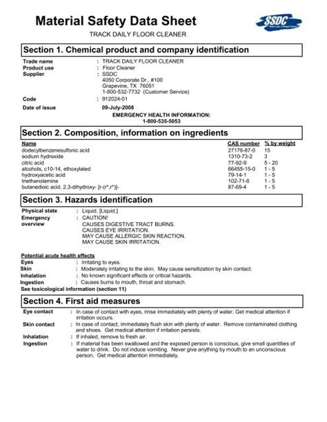 Resolve Carpet Cleaner Material Safety Data Sheet Pdf | www.resnooze.com