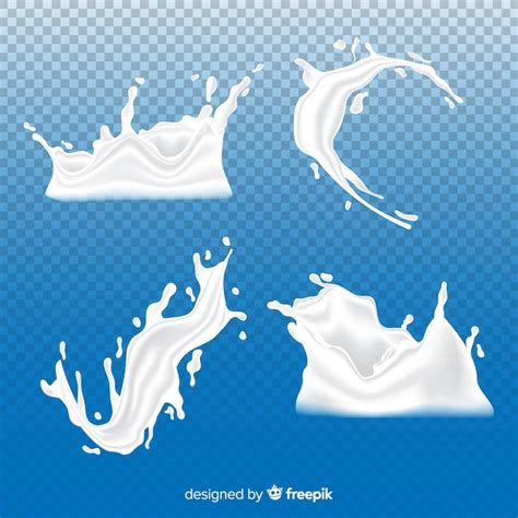 Free Vector | Milk splash collection