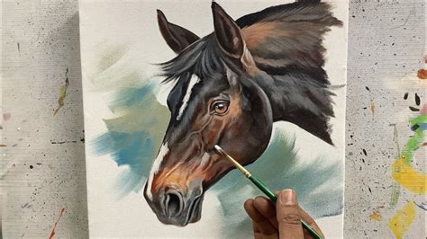 Easy Horse Acrylic Painting Tutorial || ARTOHOLIC | Horse paintings ...