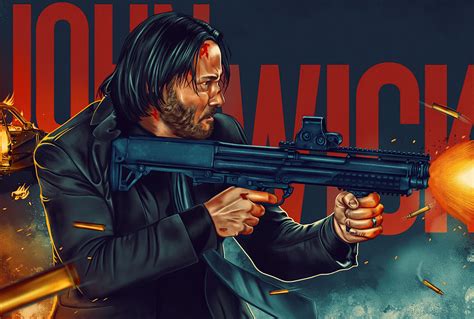 Download Weapon Keanu Reeves Movie John Wick 4k Ultra HD Wallpaper by ...