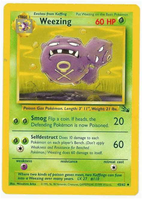 -=Chameleon's Den=- Pokemon TCG Card: Koffing Stage 1: Weezing from Fossil