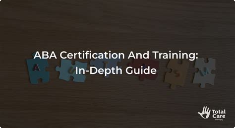 ABA Certification And Training Guide