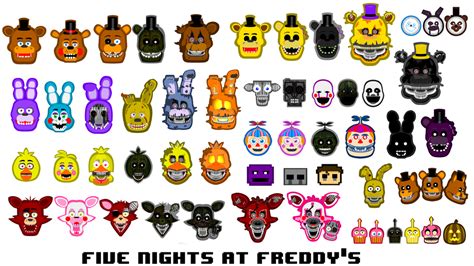 FNAF All Characters by hookls on DeviantArt