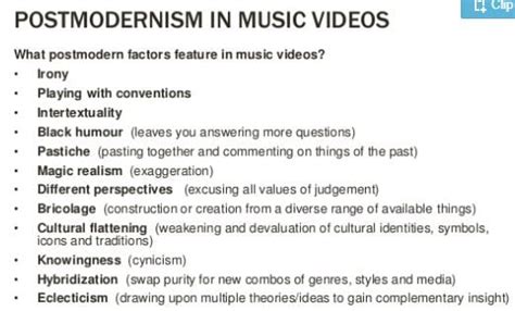 POSTMODERN MUSIC VIDEOS | Media Studies 17-19