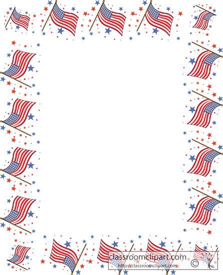 an american flag frame with stars and stripes on the border, in red ...