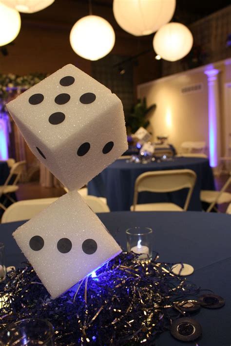 Inexpensive centerpiece idea for your next casino themed ... | Casino ...