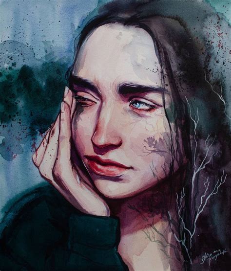 My Depression Portrait of a crying girl Painting by Alice Tretyakova ...