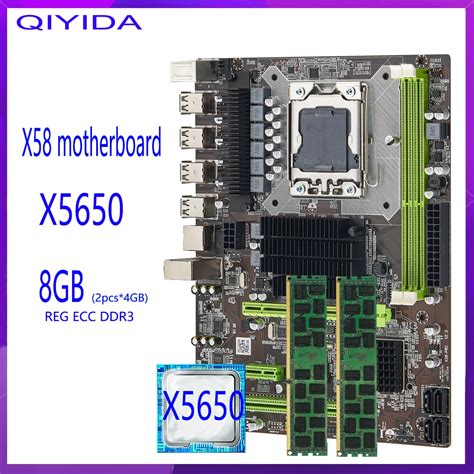 X58 Desktop Motherboard Lga1366 Set Kit With Intel Xeon X5650 Processor ...