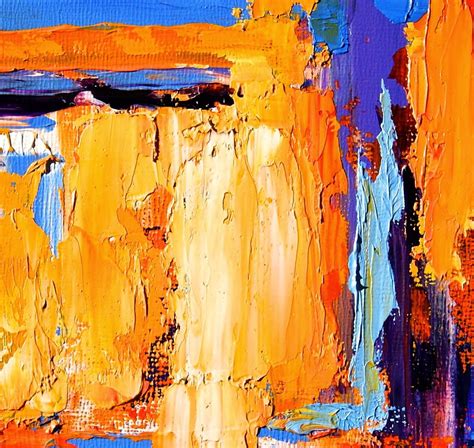 Abstract Oil Painting with Thick Paint and Bright Colors by Theresa Paden