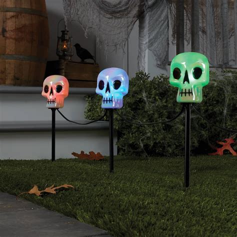 A Colorful Pathway: LED Color Changing Iridescent Skull Halloween ...