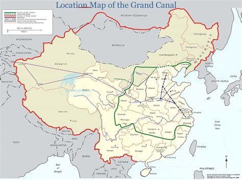 Location Map of Grand Canal in China