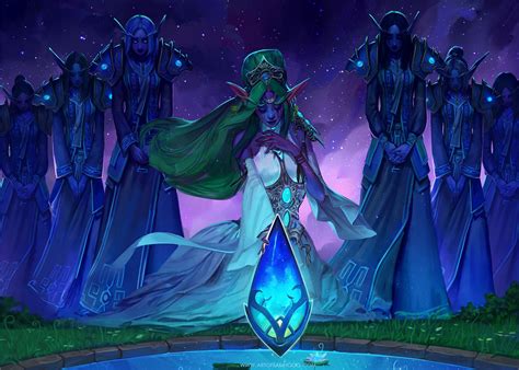 ArtStation - Tears of Elune, Sam Hogg Warcraft Legion, Night Elf, Moon ...