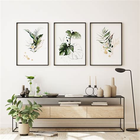 Botanical Prints Set of 3 Prints Framed Prints Nature | Etsy