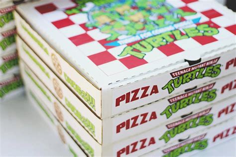 Teenage Mutant Ninja Turtle Pizza Boxes includes Label and | Etsy ...