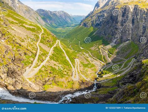 Trollstigen Famous Serpentine Road Mountain Road In The Norwegian ...