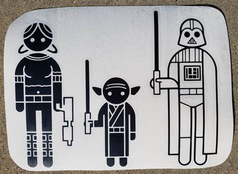 Customizable Star Wars Stick Figure Family Decal...Can't | Etsy