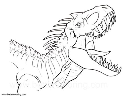 Indoraptor from Jurassic World Coloring Pages - Free Printable Coloring ...