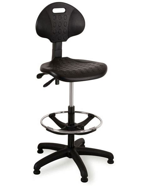 Premium Height-Adjustable High-Back Lab Stool