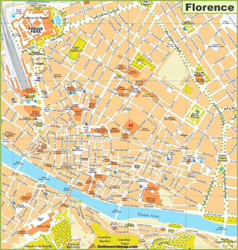 Printable Tourist Map Of Florence