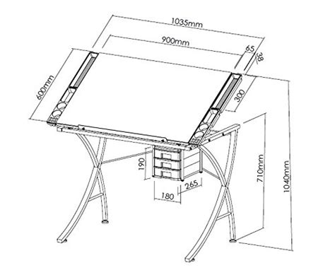 ARTIE'S STUDIO ART DRAWING TABLE CRAFT STATION (BLUE GLASS) | eBay