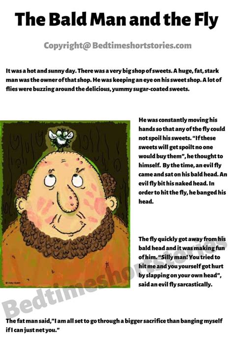 The Bald Man and the Fly - Bedtimeshortstories | Stories for kids, Kids ...