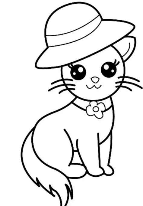 Detail gambar Mewarnai Gambar Kucing Bertopi Cat Coloring Page Coloring ...