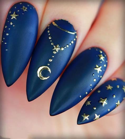 35 Navy Blue Nail Ideas You May Not Have Tried | Navy nails, Navy blue ...