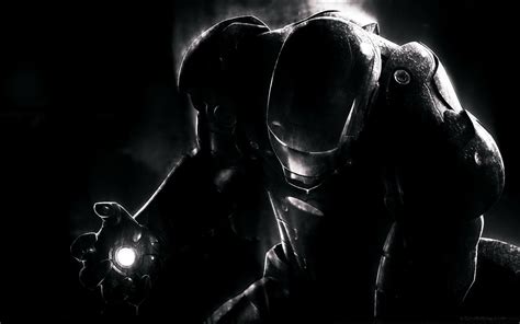 Black And White Iron Man Wallpaper