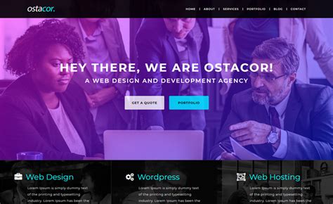 Ostacor - Free Bootstrap HTML5 creative digital agency website template