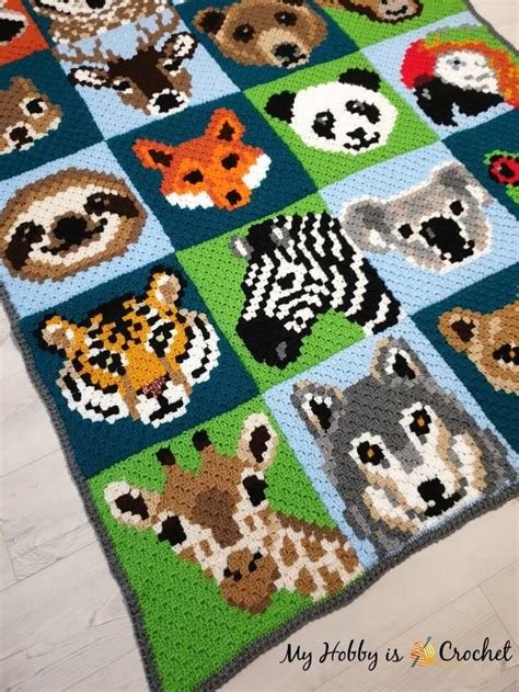 Wildlife Graphghan CAL: Single Crochet Border Round 1