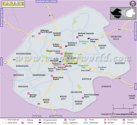 Harare Map