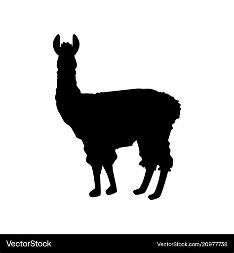 Llama silhouette Royalty Free Vector Image - VectorStock