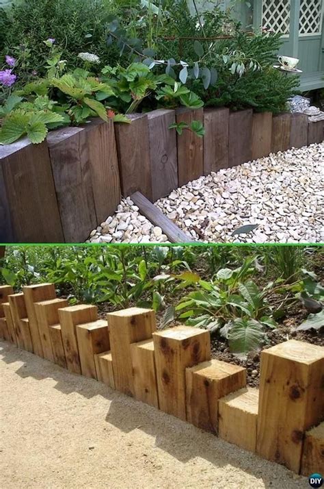 Wooden Garden Border Edging Ideas - gardenbz