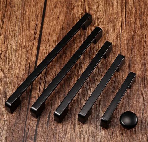 Matte Black Cabinet Door Handles Dresser Drawer Knobs Pulls | Etsy