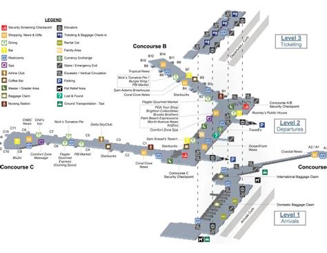 Palm Beach Airport(PBI) Terminal Maps, Shops, Restaurants, Food Court 2024