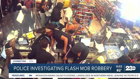 Police investigating a flash mob robbery